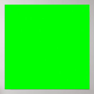 Póster 00FF00 Verde Lima