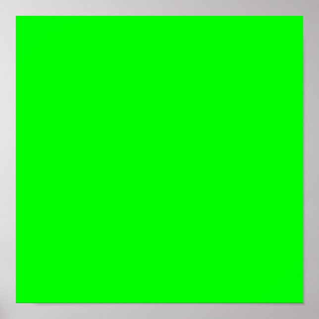 Póster 00FF00 Verde Lima (Frente)