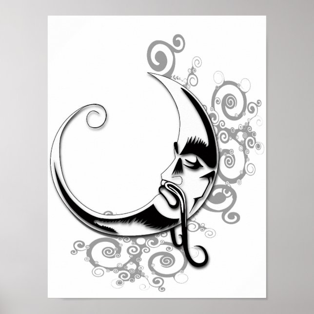 Póster 012-Phycosis subliminal-012 Color de la luna (Frente)