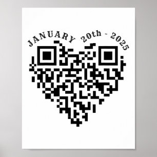 Póster 01-20-2025 Funny Trump Dance Troll Qr Scan Preside