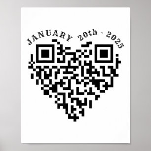 Póster 01-20-2025 Funny Trump Dance Troll Qr Scan Preside