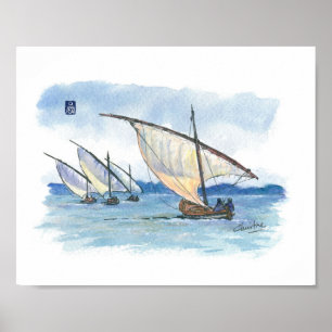 Póster 032 - Regatta de vela de Lateen