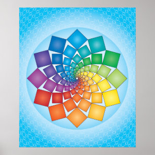 PÓSTER 06 RAINBOW SQUARES MANDALA