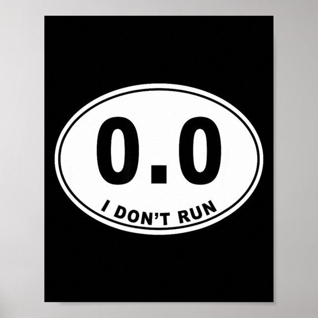 Póster 0.0 I Don't Run  (Frente)