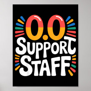 Póster 0.0 Personal de apoyo Maratón Equipo de ánimo - 