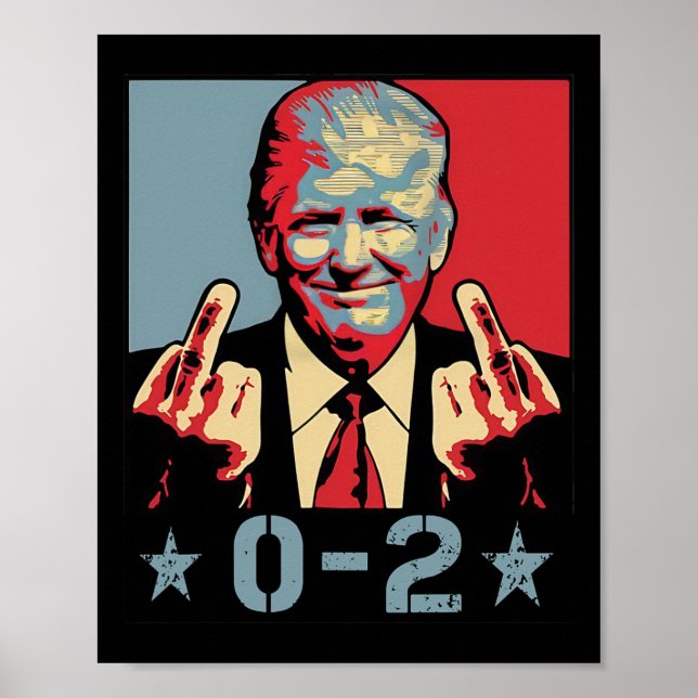 Póster 0 2 Gracioso ganador de la victoria de Trump 2024 (Frente)