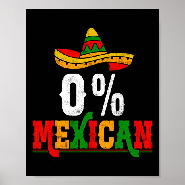 Póster 0% Fiesta Mexicana Fiesta Cinco De Mayo (Frente)