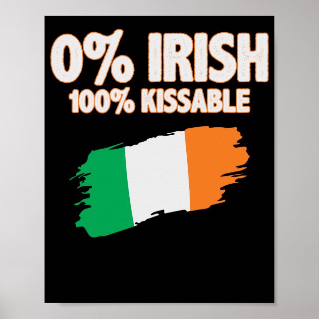 Póster 0% Irlandés 100% Besable (Frente)
