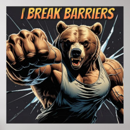 Póster 0so musculoso – Golpea tus límites cada mañana