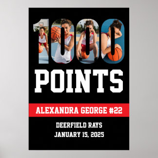 Póster 1000 Puntos Baloncesto