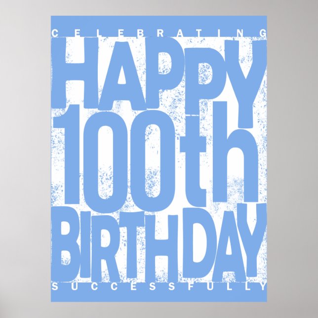 Póster 100.º Poster de Regalos de Cumpleaños (Frente)
