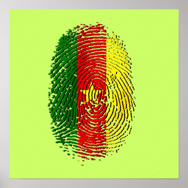 Póster 100% ADN de Camerún de Camerún (Frente)