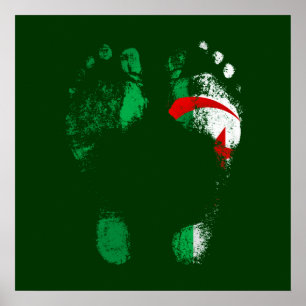 Póster 100% Argelia - algerino a los lenguados de mis