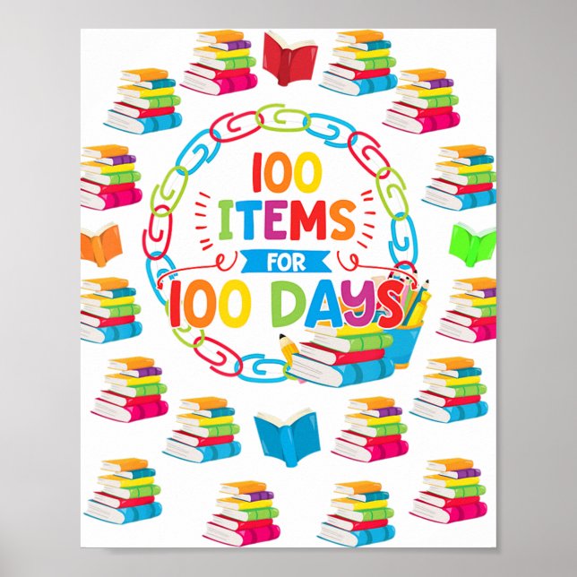 Póster 100 artículos para 100 días 100º día de la camiset (Frente)