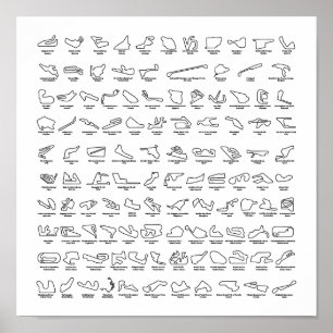 Póster 100 de las mejores pistas del mundo