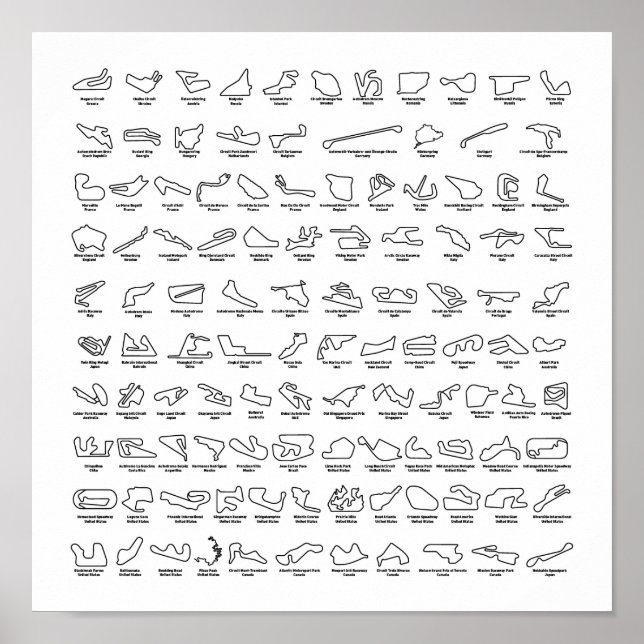 Póster 100 de las mejores pistas del mundo (Frente)