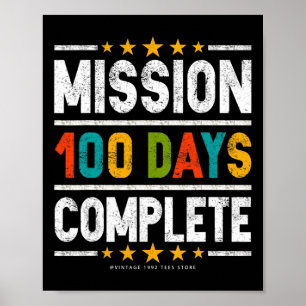 Póster 100° Día de Camisetas Escolares Misión 100 Días Co