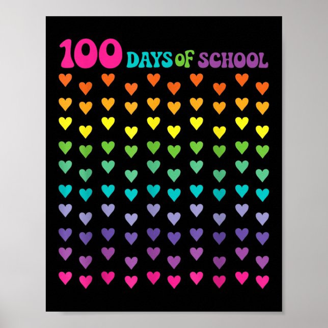 Póster 100° Día De Enseñanza 100 Días Math Num (Frente)