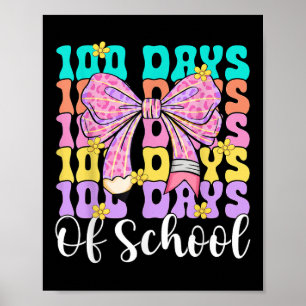 Póster 100° Día De Enseñanza De Lápiz Cutáneo De Escuelas