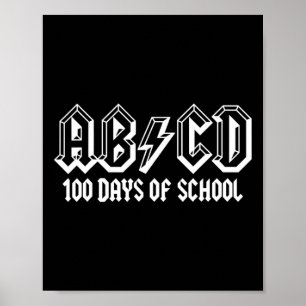 Póster 100° Día De Enseñanza Escolar Niños Felices 100