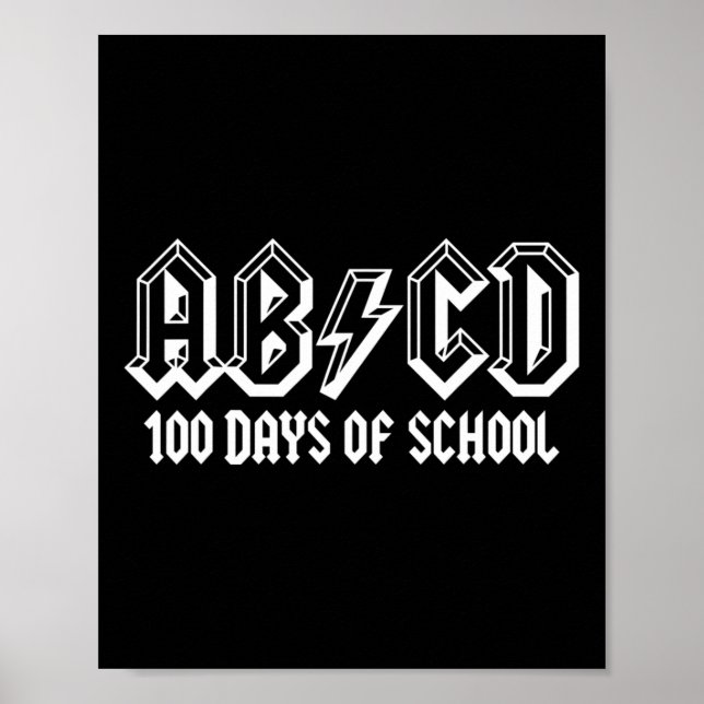 Póster 100° Día De Enseñanza Escolar Niños Felices 100 (Frente)