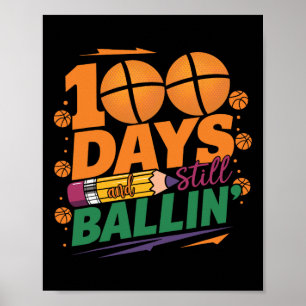 Póster 100° Día De Esbozo Escolar Niños 100 Días De Escue