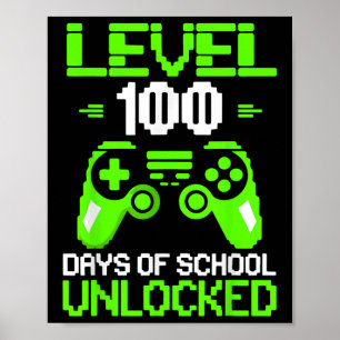 Póster 100° Día De Escolar Niños Camisas Videojuegos Niño
