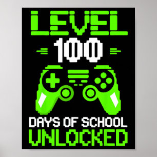 Póster 100° Día De Escolar Niños Camisas Videojuegos Niño