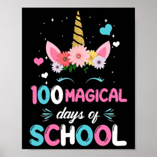 Póster 100° Día De Jardín De Niños Para Chicas 100 Día Má