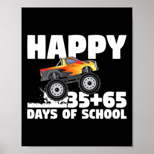 Póster 100° Día De Los Escolares Niños Felices 100 Días D