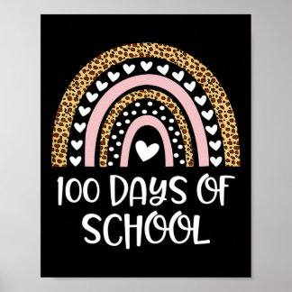 Póster 100° Día De Los Maestros Escolares 100 días Lluvia