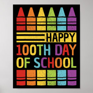 Póster 100° Día De Los Niños Chicas 100 Días De Sc