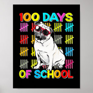 Póster 100° Día De Niños Escolares 100 Días De Colegio