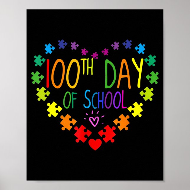 Póster 100° Día del Autismo Escolar Concienciación (Frente)