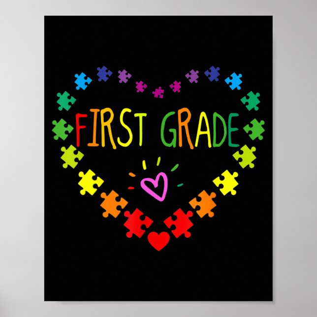 Póster 100° Día del Premio al Autismo de Maestros de 1er  (Frente)