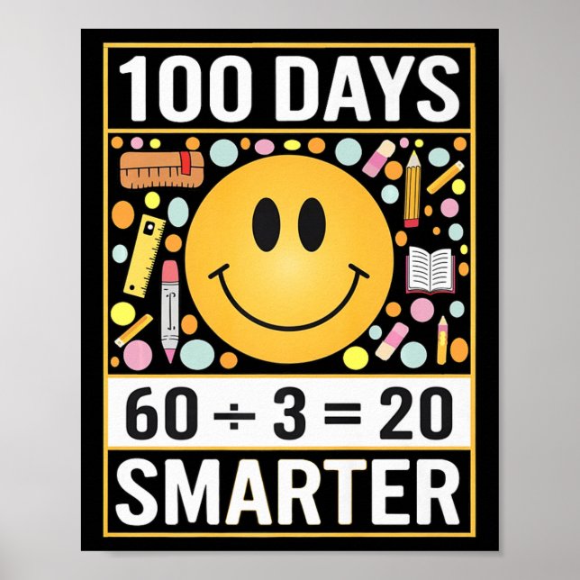 Póster 100° Día Más Inteligente. Niño (Frente)