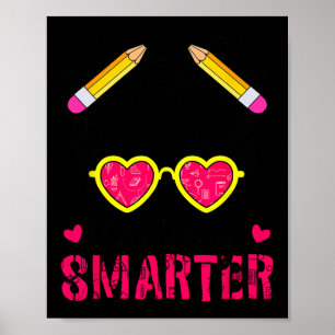 Póster 100 días Chicas más inteligentes Messy Bun Hair 10
