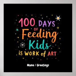 Póster 100 días de alimentación infantil es una obra de a