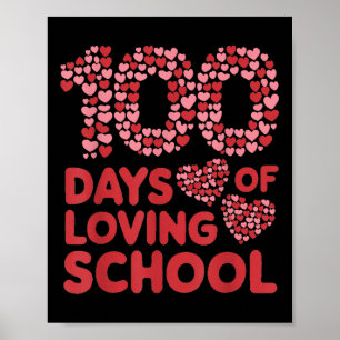 Póster 100 días de amadas profesoras escolares
