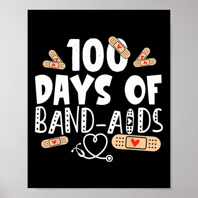 Póster 100 Días De Banda Asequible - Enfermera Escolar 10 (Frente)