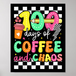 Póster 100 Días De Café Y Campeón; Catedrático De Caos Re