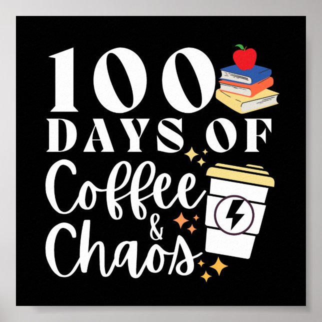 Póster 100 Días De Café Y Caos (Frente)