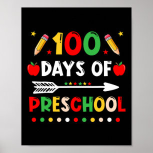Póster 100 Días De Celebración Preescolar Adultos Bo