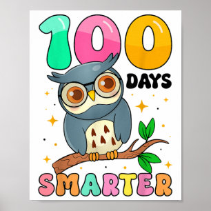 Póster 100 Días De Chicas Escolares Niños 100 Días De Esc