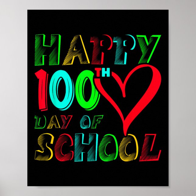 Póster 100 días de clase 100 días de alumnos educados (Frente)