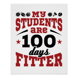 Póster 100 días de clase del profesor de educación física
