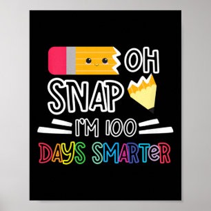 Póster 100 días de clase, estoy 100 días más inteligente 