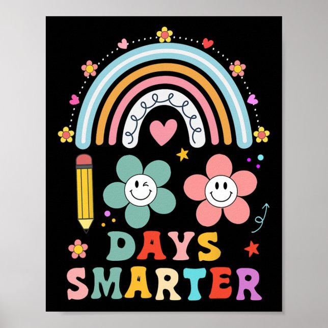 Póster 100 días de clases 100 días más inteligentes de en (Frente)