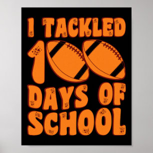 Póster 100 días de clases de fútbol 100 días