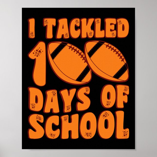 Póster 100 días de clases de fútbol 100 días (Frente)